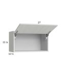 Euro White Grain 27x15-1/8 Flip Up Door Wall Cabinet