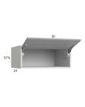 Euro Grey 30x12-5/8x24 Flip Up Door Wall Cabinet