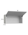 Euro Grey 30x15-1/8 Flip Up Door Wall Cabinet