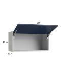 Harbor Navy 30x15-1/8 Flip Up Door Wall Cabinet