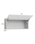Euro Gloss White 33x15-1/8 Flip Up Door Wall Cabinet