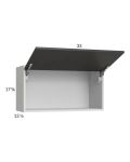 Euro Cafe 33x17-5/8 Flip Up Door Wall Cabinet