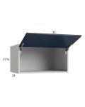 Harbor Navy 33x17-5/8x24 Flip Up Door Wall Cabinet