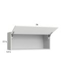 Euro Gloss White 36x15-1/8 Flip Up Door Wall Cabinet