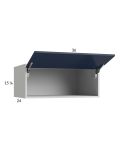 Harbor Navy 36x15-1/8x24 Flip Up Door Wall Cabinet