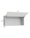 Euro Gloss White 36x17-5/8 Flip Up Door Wall Cabinet