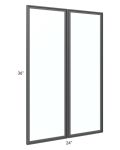 Venetian White Gloss 24x36 Glass Door Only
