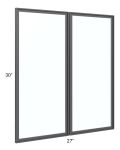 Venetian White Matte 27x30 Glass Door Only
