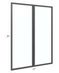 Venetian White Matte 27x36 Glass Door Only