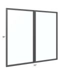 Venetian White Matte 33x30 Glass Door Only