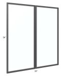 Venetian White Matte 33x36 Glass Door Only