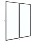 Venetian White Matte 33x42 Glass Door Only