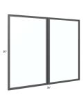 Venetian White Matte 36x30 Glass Door Only