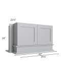 Asheville Grey Shaker 36x24 Wood Hood