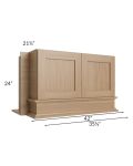 Asheville Rift Oak Shaker 36x24 Wood Hood