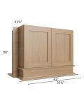 Asheville Rift Oak Shaker 36x30 Wood Hood