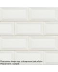 White Beveled 3" x 6" Subway Tile Beveled