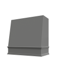 Graphite Grey Shaker Wilmington Smooth Angled Hood with Classic Molding