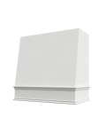 Brilliant White Shaker Wilmington Smooth Angled Hood with Classic Molding