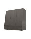 Charcoal Grey Shaker Wilmington Strapped Angled Hood with Block Molding