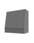 Graphite Grey Shaker Wilmington Strapped Angled Hood with Block Molding