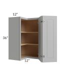Charlotte Grey 24x36 Easy Reach Corner Wall Cabinet