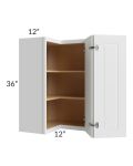 Charlotte White 24x36 Easy Reach Corner Wall Cabinet