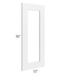 Brighton White Shaker 12x30 Glass Door Only