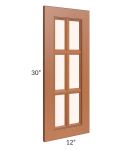 Lexington Cinnamon Glaze 12x30 Mullion Glass Door Only 