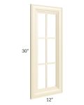 Phoenix Cream Glaze 12x30 Mullion Glass Door Only