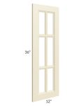 Casselton Ivory 12x36 Mullion Glass Door Only 