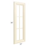 Phoenix Cream Glaze 12x36 Mullion Glass Door Only 