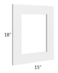 Southport White Shaker 15x18 Glass Door Only 