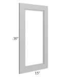 Charlotte Grey 15x30 Glass Door Only  (can be used with a 24x30 corner cabinet)