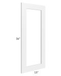 Southport White Shaker 15x36 Glass Door Only  (can be used with a 24x36 corner cabinet)