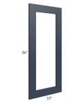 Southport Blue Shaker 15x36 Glass Door Only  (can be used with a 24x36 corner cabinet)
