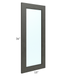 Charlotte Dark Grey 15x36 Glass Door Only (can be used with a 24x36 corner cabinet)