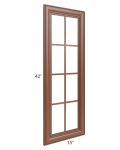 Phoenix Caramel Glaze 15x42 Mullion Glass Door Only (can be used with a 24x42 corner cabinet) - Out of stock through June