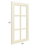 Casselton Ivory 18x36 Mullion Glass Door Only 