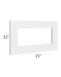 Southport White Shaker 21x12 Glass Door Only