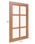 Lexington Cinnamon Glaze 21x36 Mullion Glass Door Only