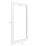 Southport White Shaker 21x42 Glass Door Only