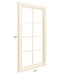 Phoenix Cream Glaze 21x42 Mullion Glass Door Only