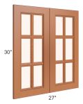 Lexington Cinnamon Glaze 27x30 Mullion Glass Doors Only 