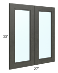 Charlotte Dark Grey 27x30 Glass Doors Only 