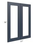 Southport Blue Shaker 27x36 Glass Doors Only