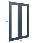 Southport Blue Shaker 27x42 Glass Doors Only
