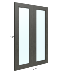 Charlotte Dark Grey 27x42 Glass Doors Only 