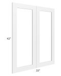 Southport White Shaker 33x42 Glass Doors Only