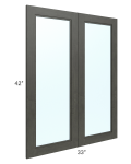 Charlotte Dark Grey 33x42 Glass Doors Only - Out of stock through June